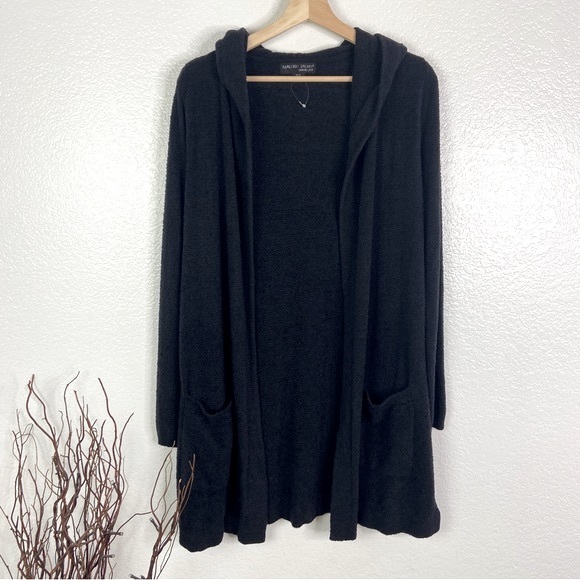 NWOT BAREFOOT DREAMS Cozychic Lite Coastal Hooded Cardigan - Picture 4 of 8